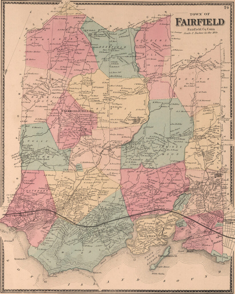 1867 Fairfield, CT map